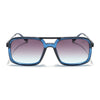 Voyage Select Wayfarer Sunglasses (Brown & Clear Lens | Transparent Blue Frame - SLPMG6303)