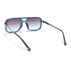 Voyage Select Wayfarer Sunglasses (Brown & Clear Lens | Transparent Blue Frame - SLPMG6303)