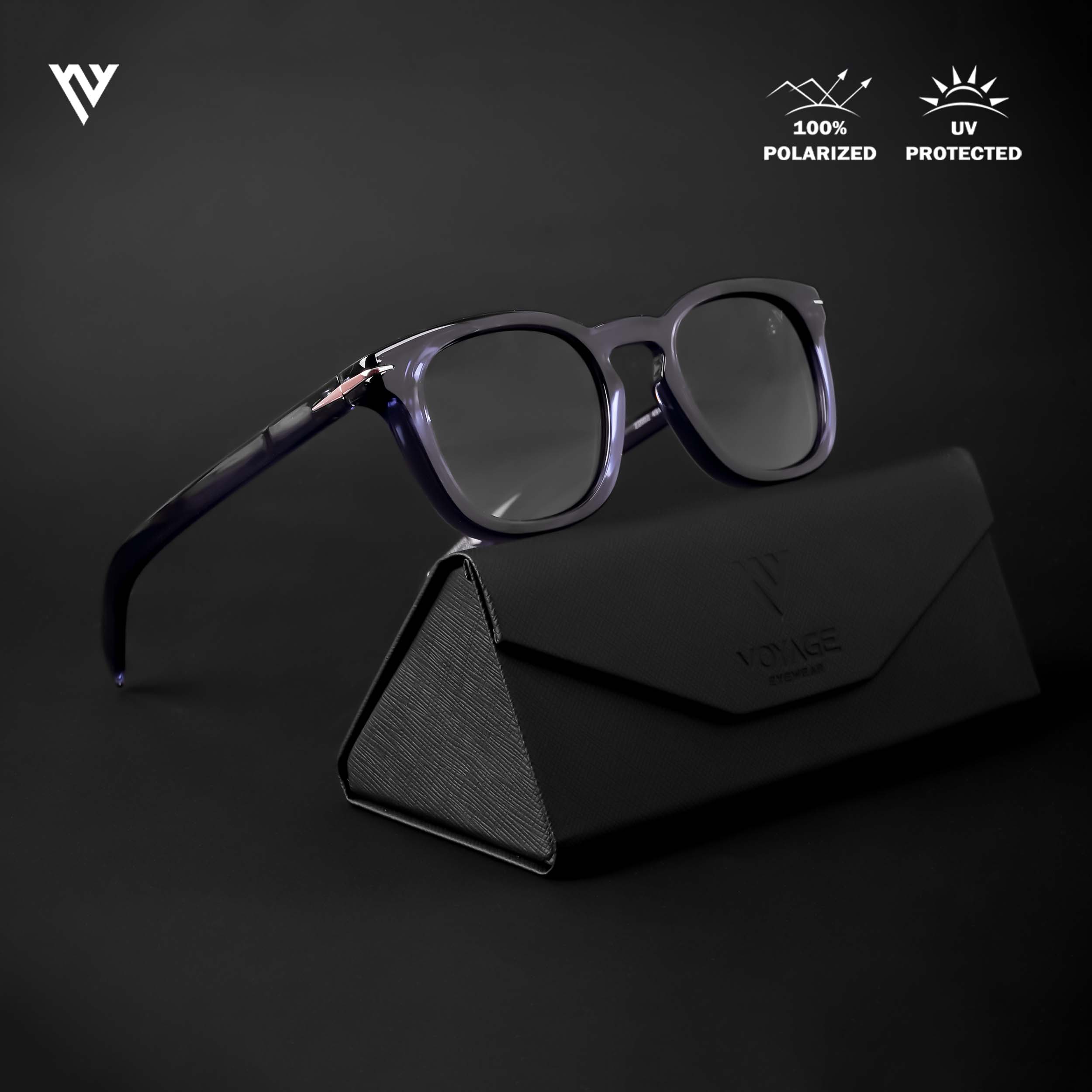 Galactic Glam | Blue Polarized Wayfarer Sunglasses - PMG4190