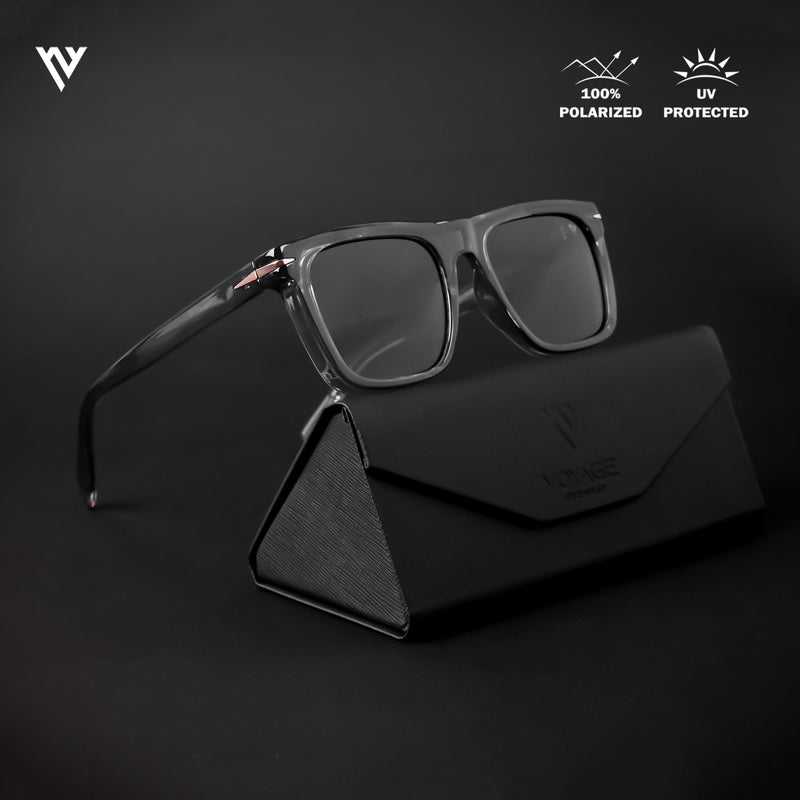 Black Polarized Wayfarer Sunglasses - PMG4188
