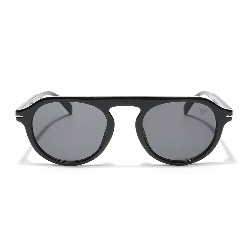 The Townie | Black Round Sunglasses - MG3893