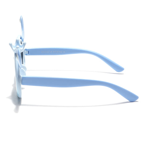 Round Sunglasses for Kids -6 yrs To 12 yrs (Black Lens | Sky Blue Frame - PMG6089)