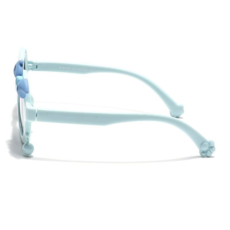 Round Sunglasses for Kids -6 yrs To 12 yrs (Black Lens | Sky Blue Frame - PMG6092)