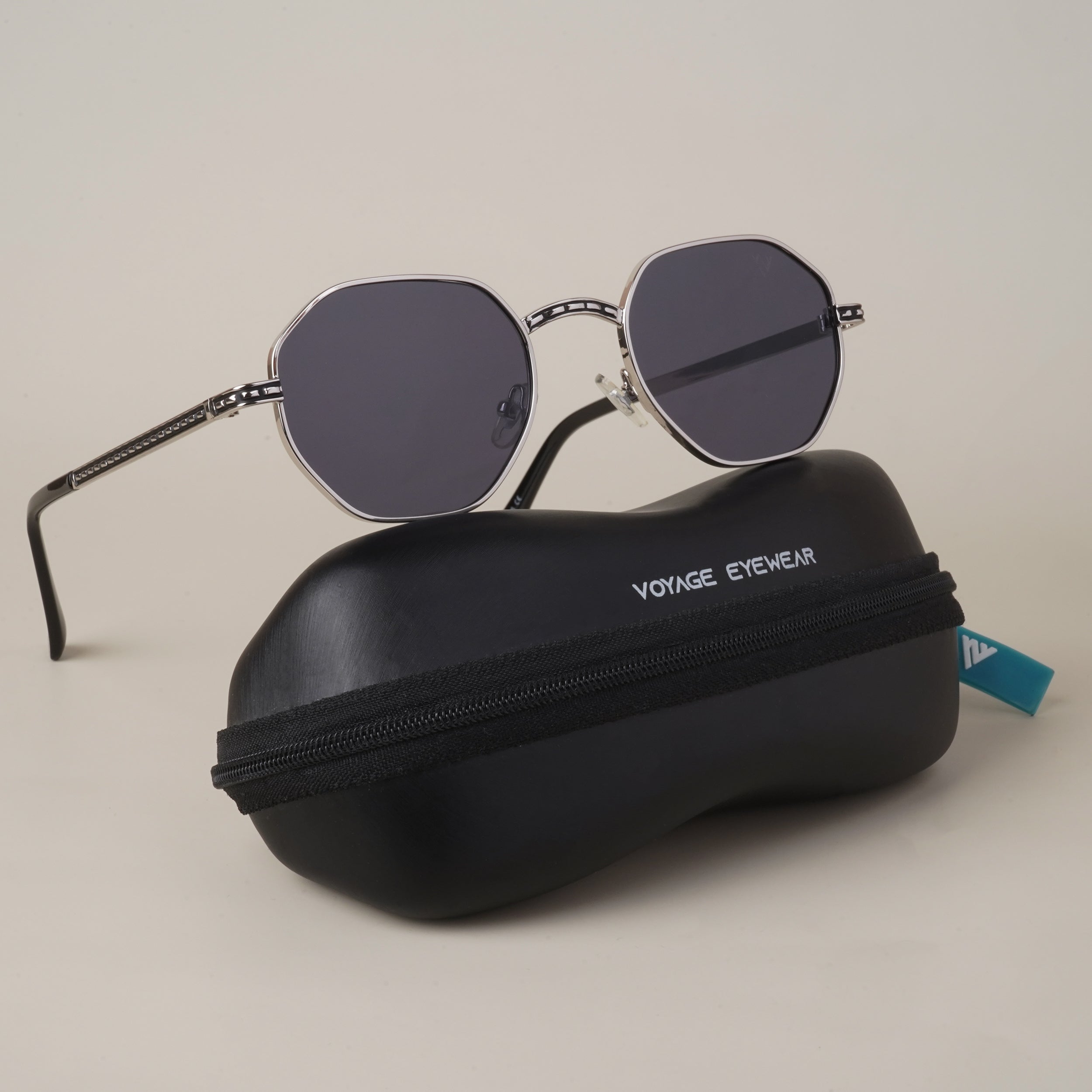 Voyage Black Geometric Sunglasses MG3799