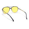 Voyage Select Aviator Sunglasses (Yellow Lens | Black & Transparent Frame - SLPMG5936)