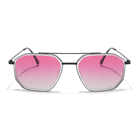 Voyage Select Square Sunglasses (Pink Lens | Grey & Black Frame - SLPMG5935)