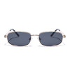 Vesper |  Golden Polarized Rectangle Sunglasses (Black Lens - PMG5846)