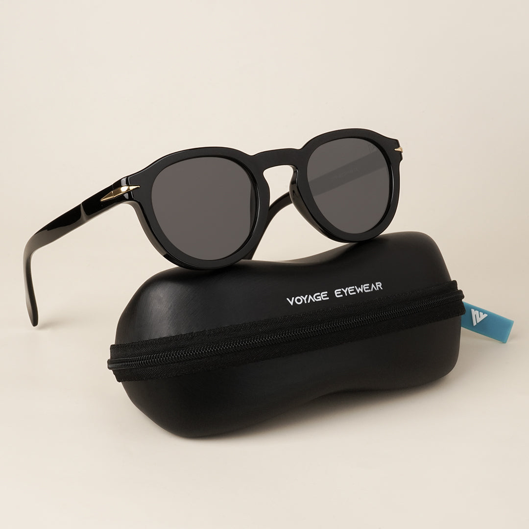 Voyage Black Round Sunglasses 2279MG3609