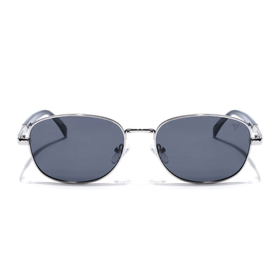 Dash | Silver Polarized Unisex Sunglasses | Black Lens - PMG5848