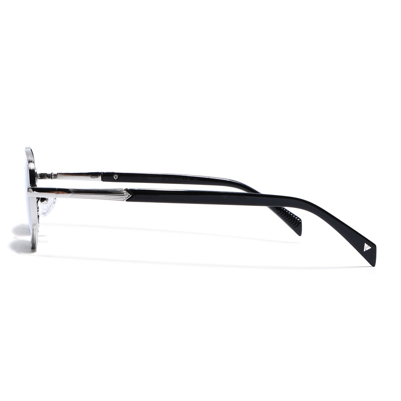 Dash | Silver Polarized Unisex Sunglasses | Black Lens - PMG5848