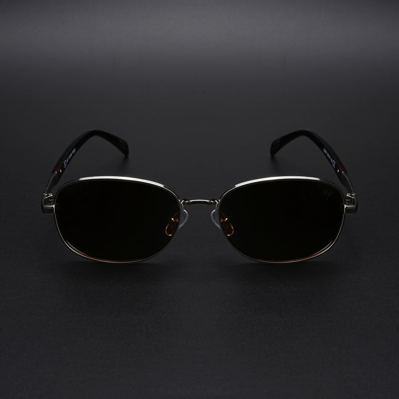 Dash | Silver Polarized Unisex Sunglasses | Brown Lens - PMG5849