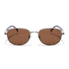 Dash | Silver Polarized Unisex Sunglasses | Brown Lens - PMG5849