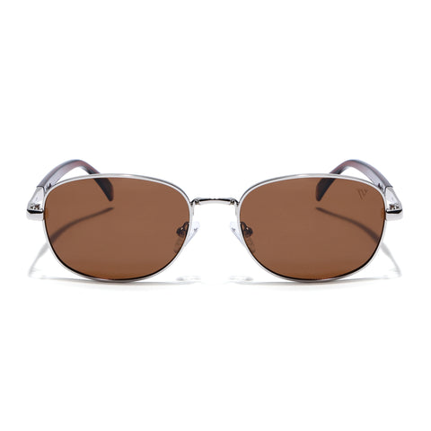 Dash | Silver Polarized Unisex Sunglasses | Brown Lens - PMG5849