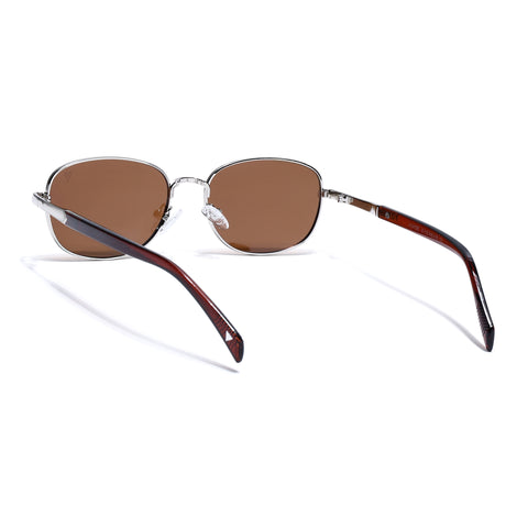 Dash | Silver Polarized Unisex Sunglasses | Brown Lens - PMG5849