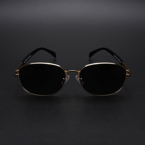 Dash | Gold Polarized Unisex Sunglasses | Black Lens - PMG5850
