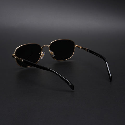 Dash | Gold Polarized Unisex Sunglasses | Black Lens - PMG5850