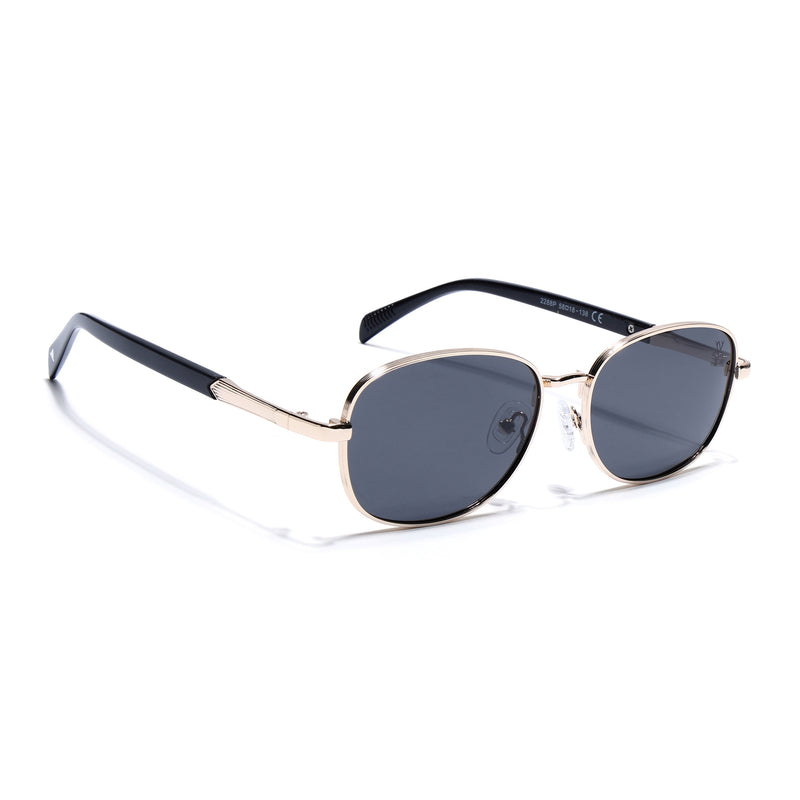 Dash | Gold Polarized Unisex Sunglasses | Black Lens - PMG5850