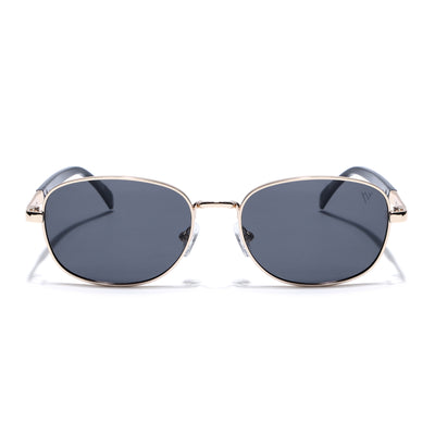 Dash | Gold Polarized Unisex Sunglasses | Black Lens - PMG5850