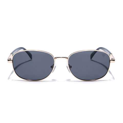 Dash | Gold Polarized Unisex Sunglasses | Black Lens - PMG5850