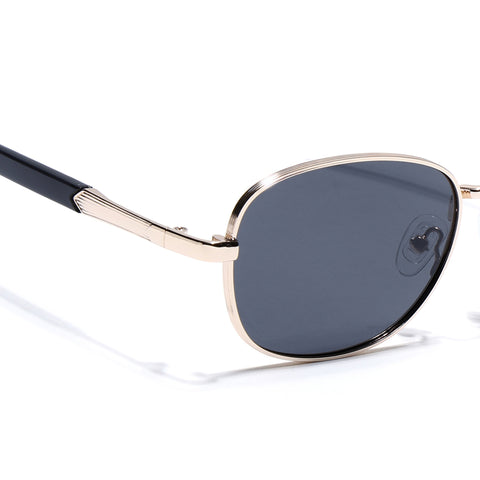 Dash | Gold Polarized Unisex Sunglasses | Black Lens - PMG5850