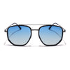 Voyage Select Square Sunglasses (Blue & Grey Lens | Black & Grey Frame - SLPMG5965)