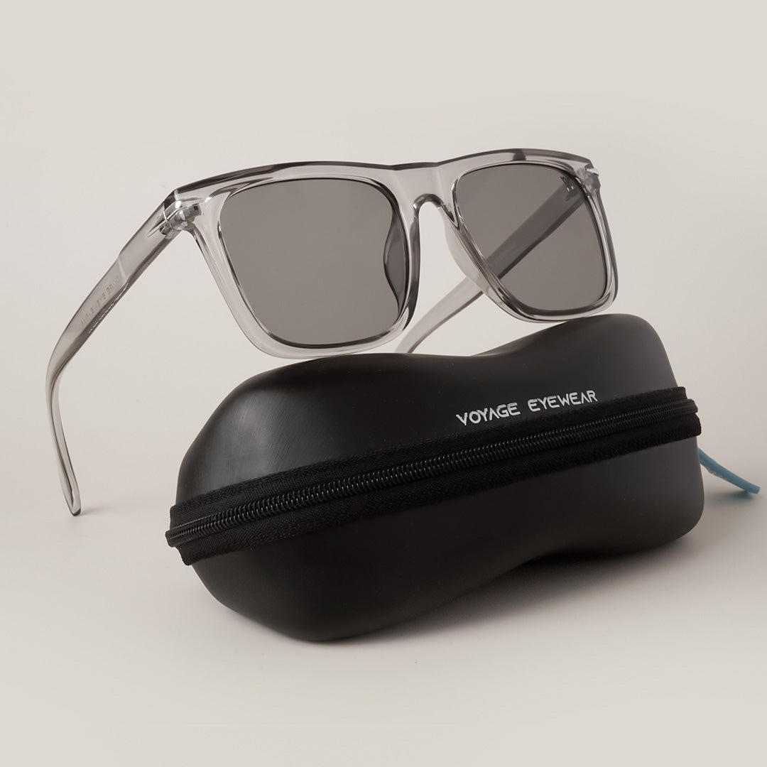Voyage Transparent Grey Wayfarer Sunglasses - MG3637