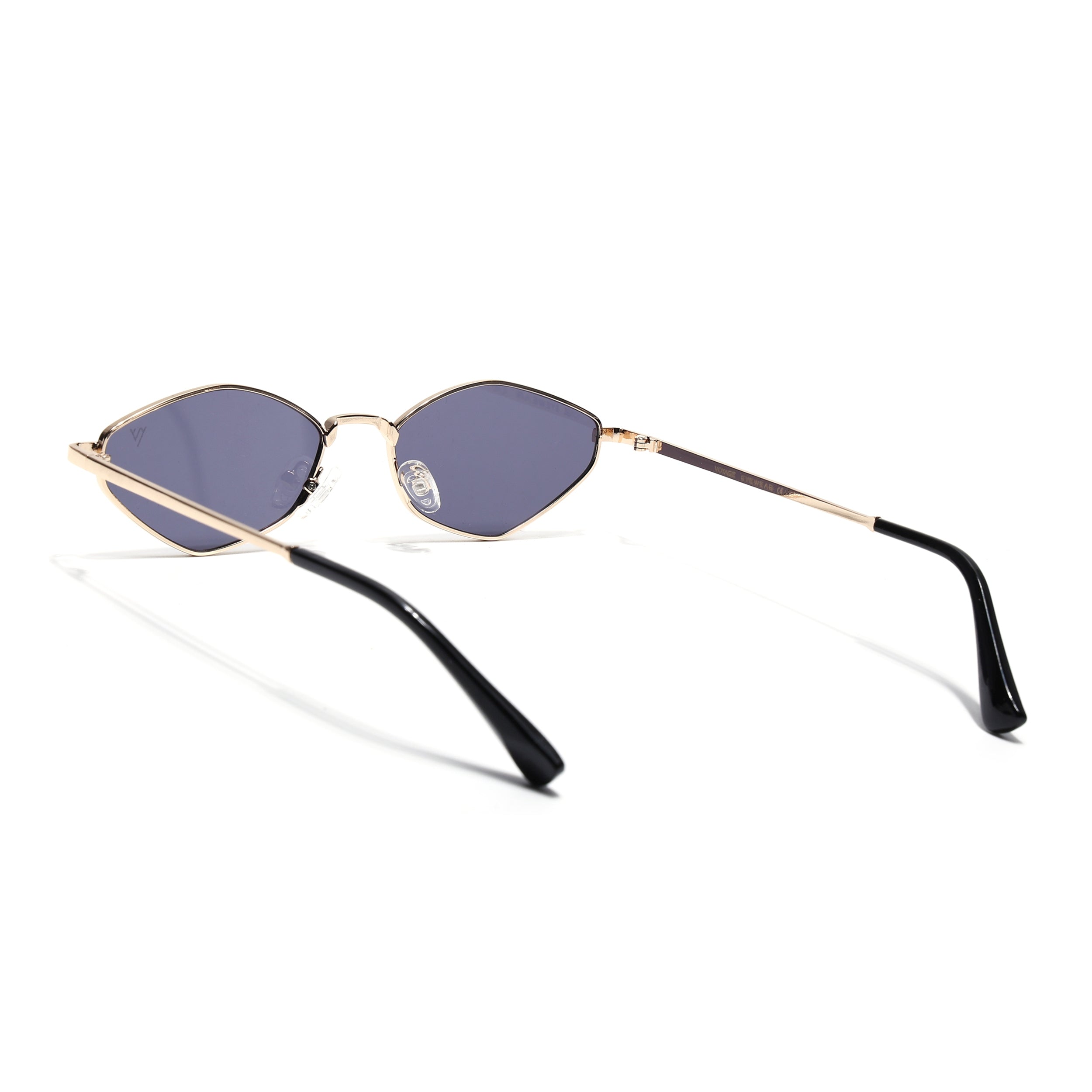 Oval Sunglasses for Men & Women (Grey Lens | Golden Frame - MG7134)