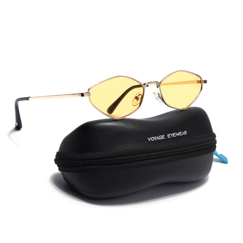 Vanta | Saffron Oval Sunglasses | Golden Frame - MG7136