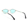 Vanta | Turquoise Oval Sunglasses | Golden Frame - MG7137