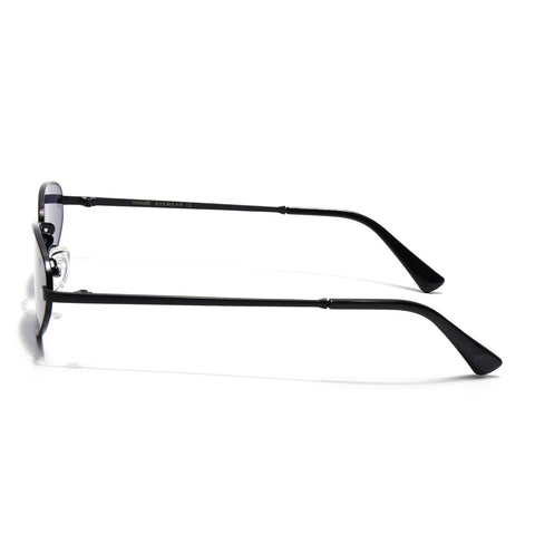 Oval Sunglasses for Men & Women (Grey Lens | Black Frame - MG7144)