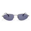 Oval Sunglasses for Men & Women (Grey Lens | Silver Frame - MG7145)