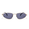 Oval Sunglasses for Men & Women (Grey Lens | Golden Frame - MG7146)