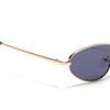 Oval Sunglasses for Men & Women (Grey Lens | Golden Frame - MG7146)