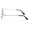 Oval Sunglasses for Men & Women (Grey Lens | Golden Frame - MG7146)