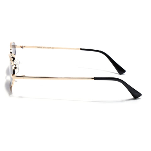 Oval Sunglasses for Men & Women (Grey Lens | Golden Frame - MG7146)