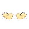 Oval Sunglasses for Men & Women (Saffron Lens | Golden Frame - MG7148)