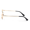 Oval Sunglasses for Men & Women (Saffron Lens | Golden Frame - MG7148)