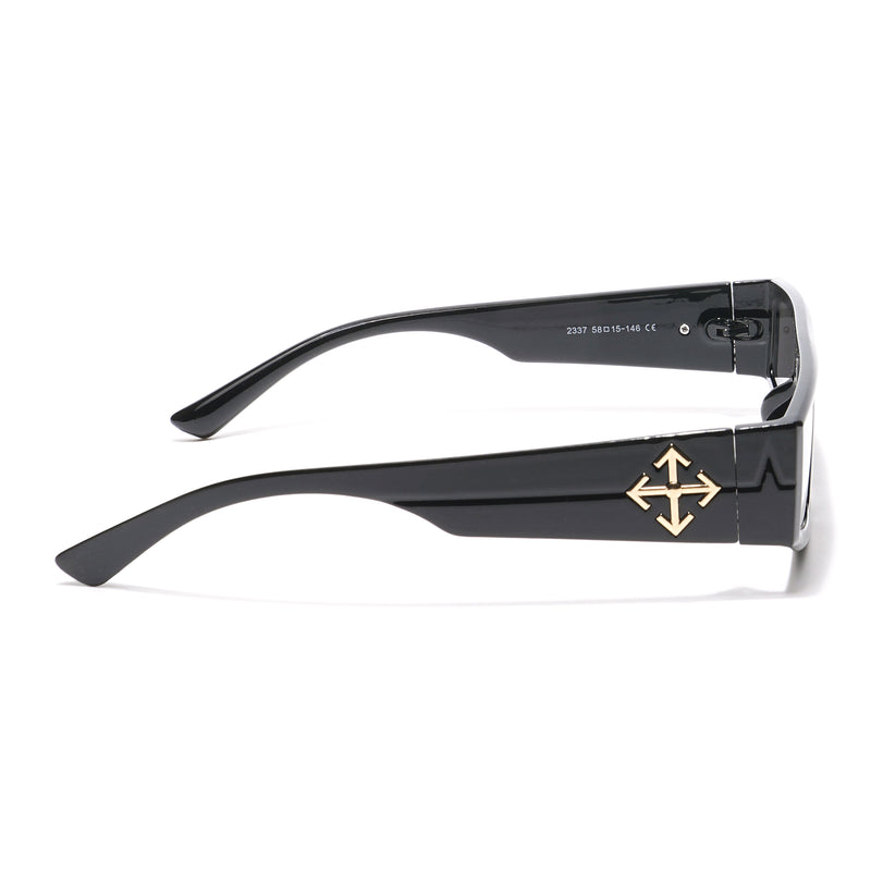 Crasher | Black Rectangle Sunglasses - MG3872
