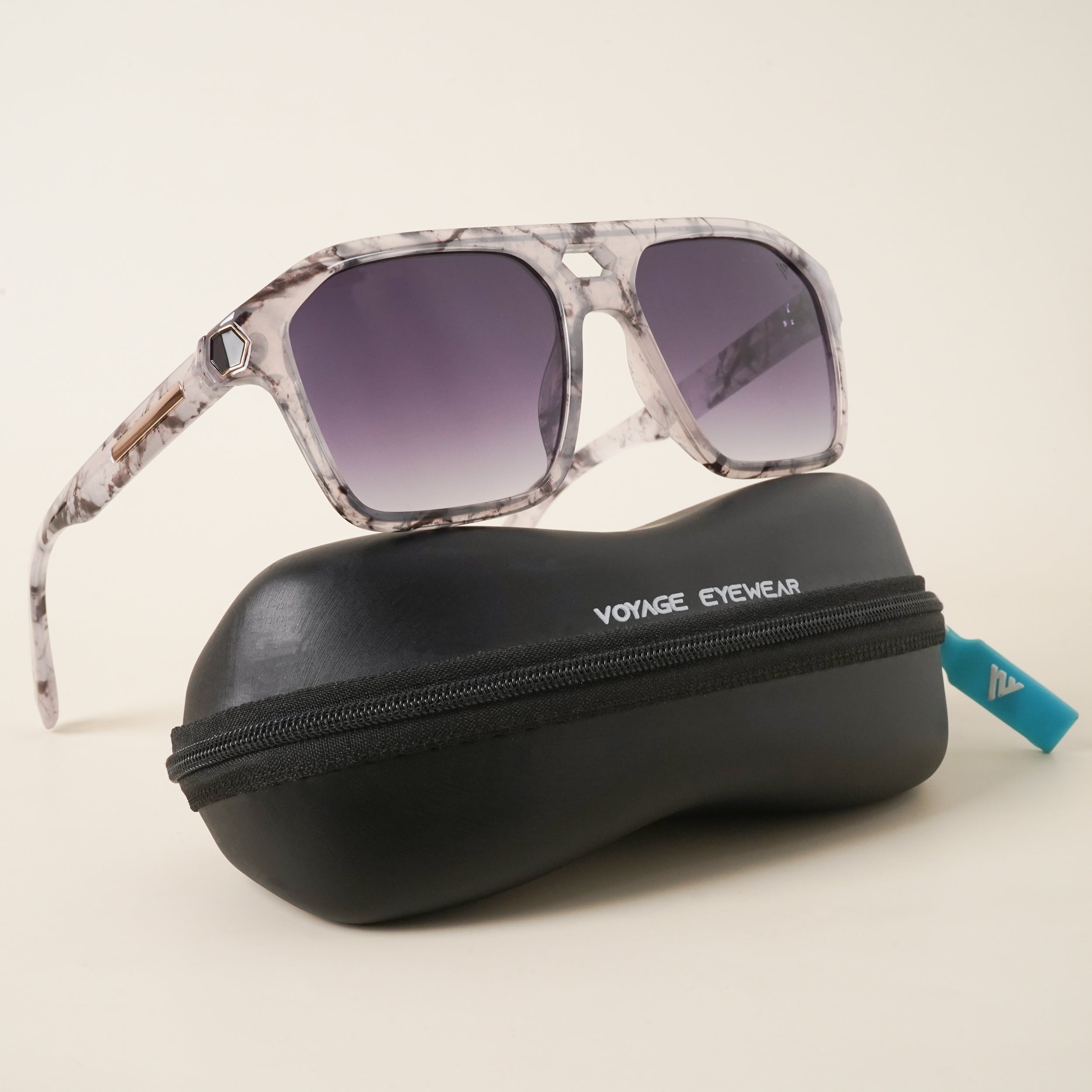 Voyage Violet & Clear Wayfarer Sunglasses for Men & Women (2343MG4100)