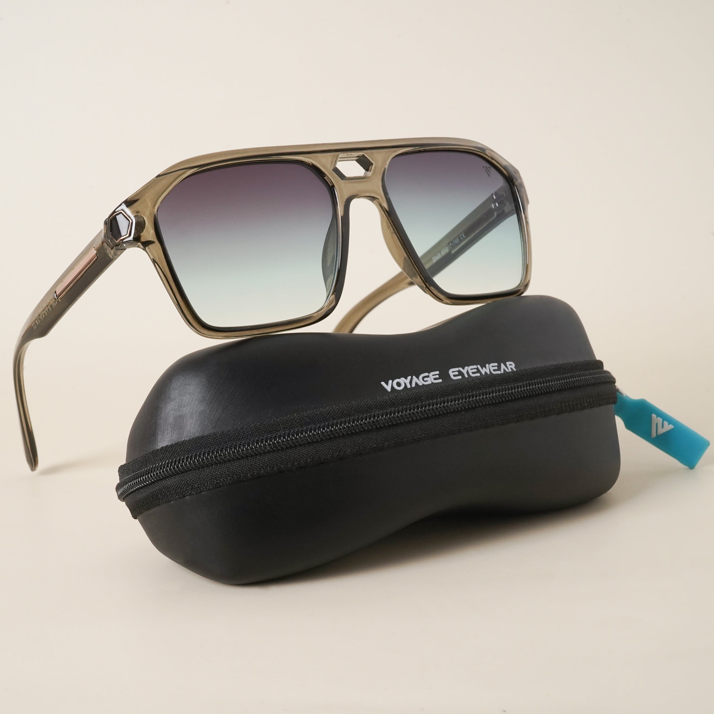 Voyage Violet, Blue & Clear Wayfarer Sunglasses for Men & Women (2343MG4101)