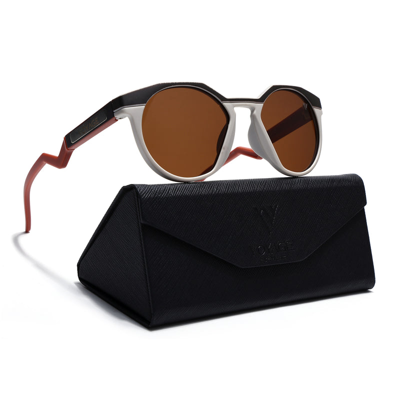 Radar | Classic Brown & Cream Polarized Sunglasses | Brown Lens - PMG6568