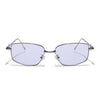 Rectangle Sunglasses for Men & Women (Purple Lens | Silver Frame - MG7823)