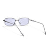 Rectangle Sunglasses for Men & Women (Purple Lens | Silver Frame - MG7823)