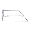 Rectangle Sunglasses for Men & Women (Purple Lens | Silver Frame - MG7823)