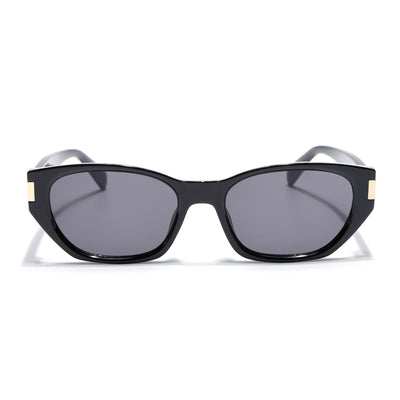 Rectangle Sunglasses for Men & Women (Black Lens | Black Frame - MG7262)