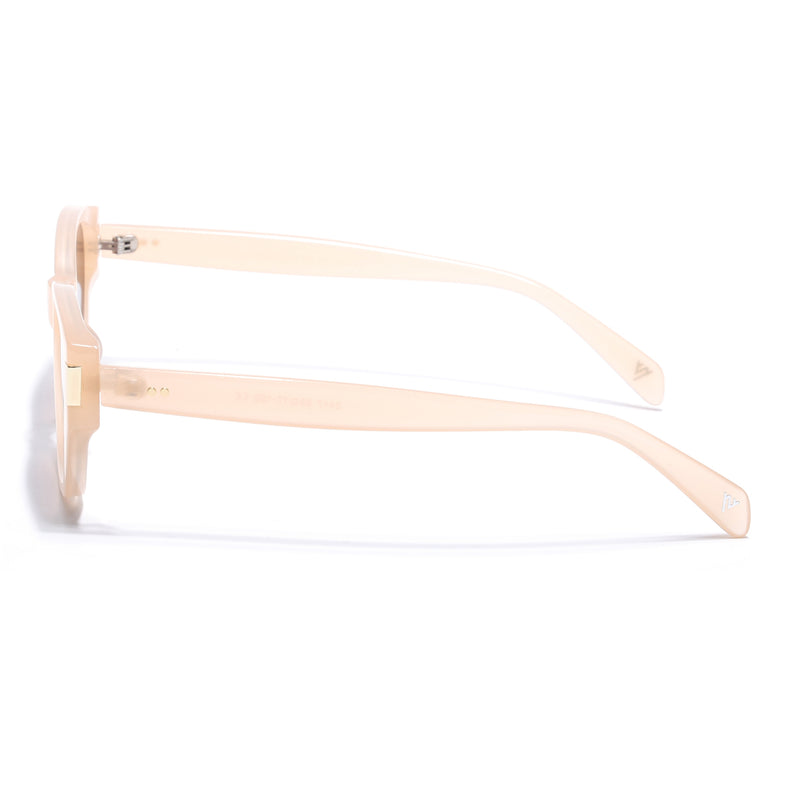 Rectangle Sunglasses for Men & Women (Brown Lens | Light Brown Frame - MG7263)