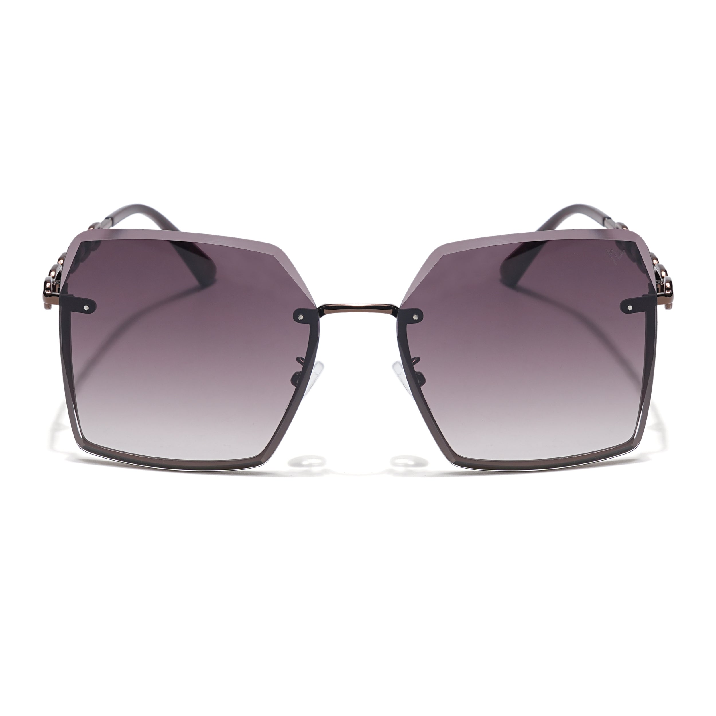 Over Size Sunglasses (Green & Clear Lens | Brown Frame - MG5794)