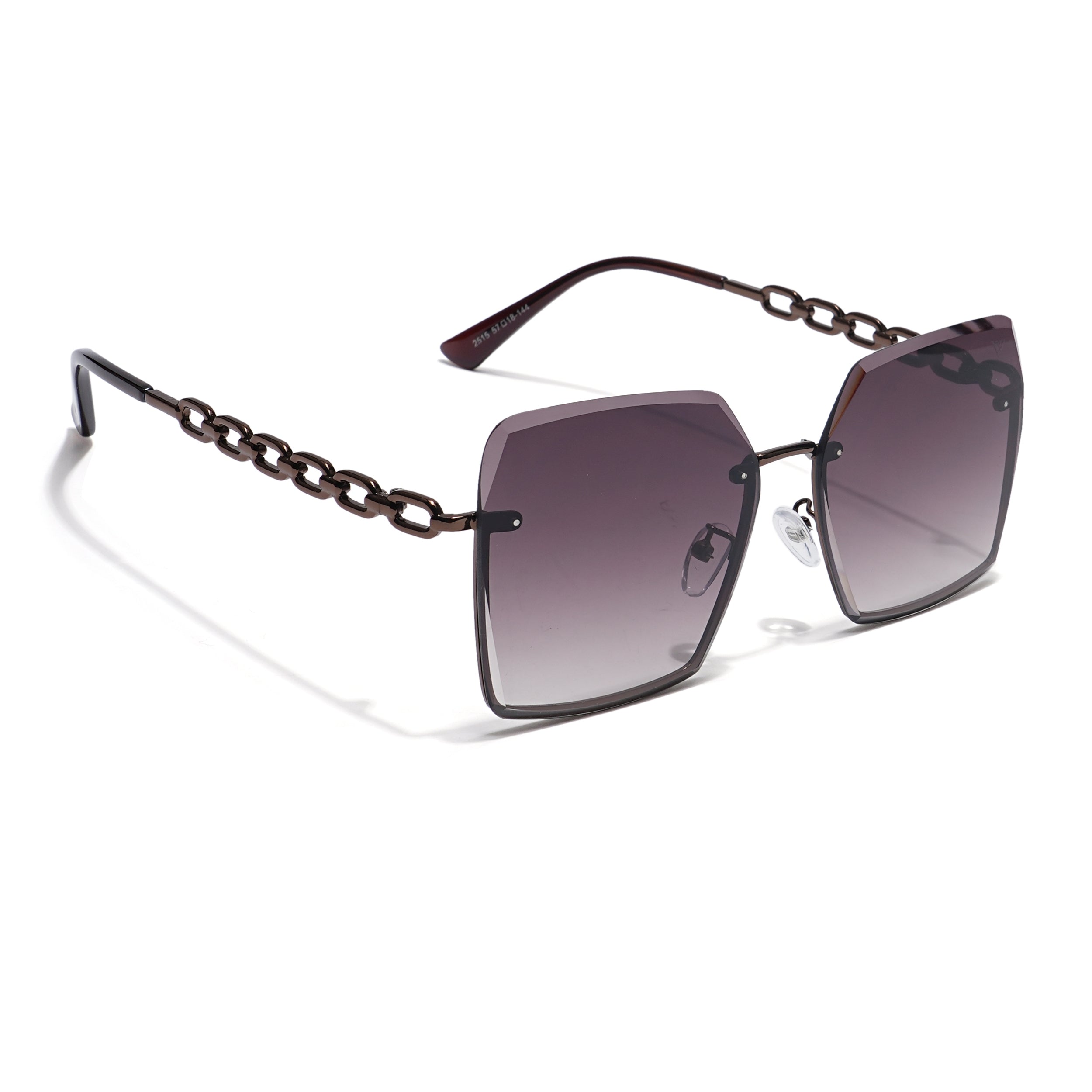 Over Size Sunglasses (Green & Clear Lens | Brown Frame - MG5794)