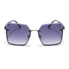 Over Size Sunglasses (Grey & Clear Lens | Golden Frame - MG5796)