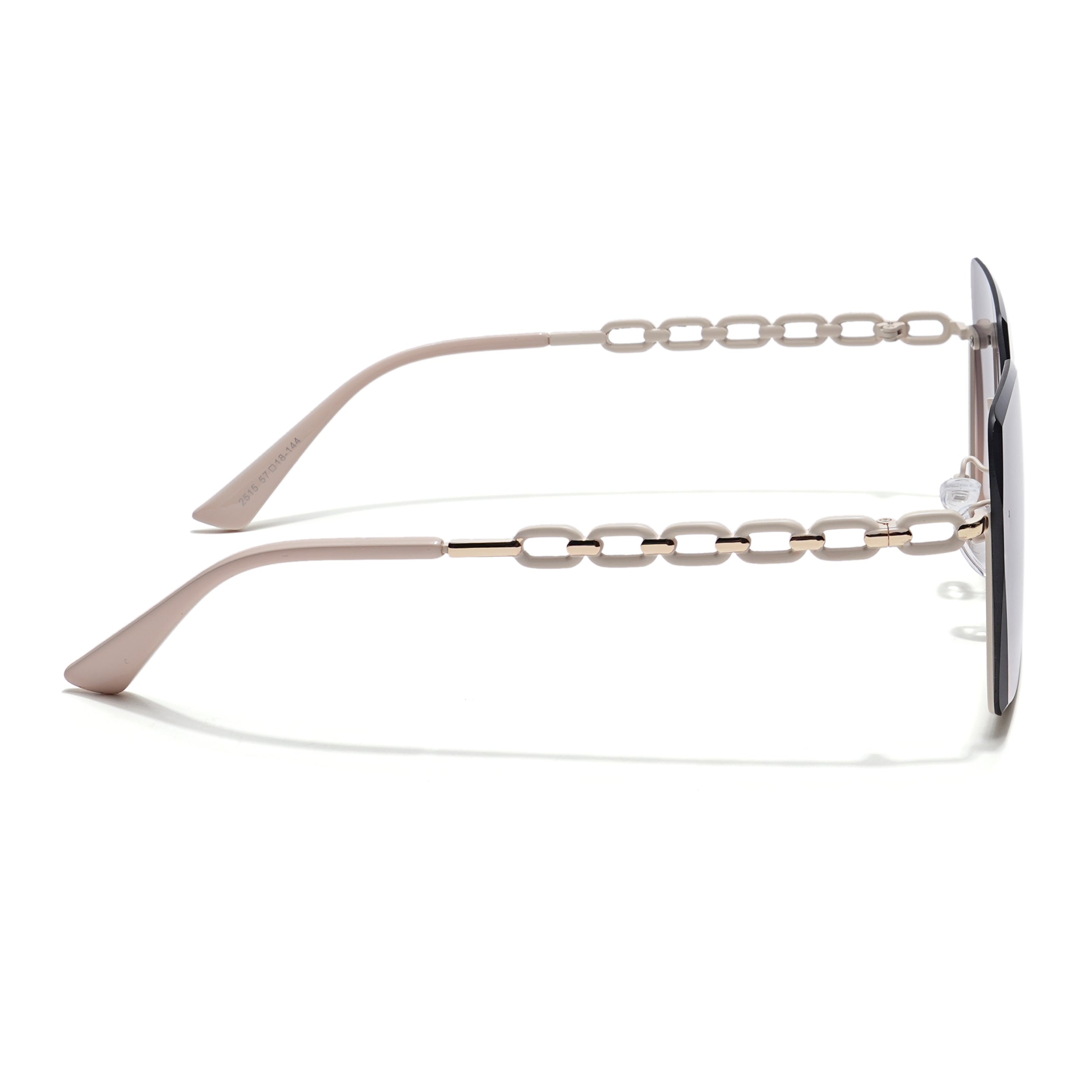 Over Size Sunglasses (Brown Lens | Golden Frame - MG5797)